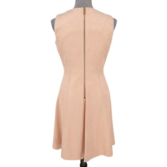 Calvin Klein Dress Womens 4 Pale Pink Faux Suede Microfiber Sleeveless Career - Picture 2 of 14